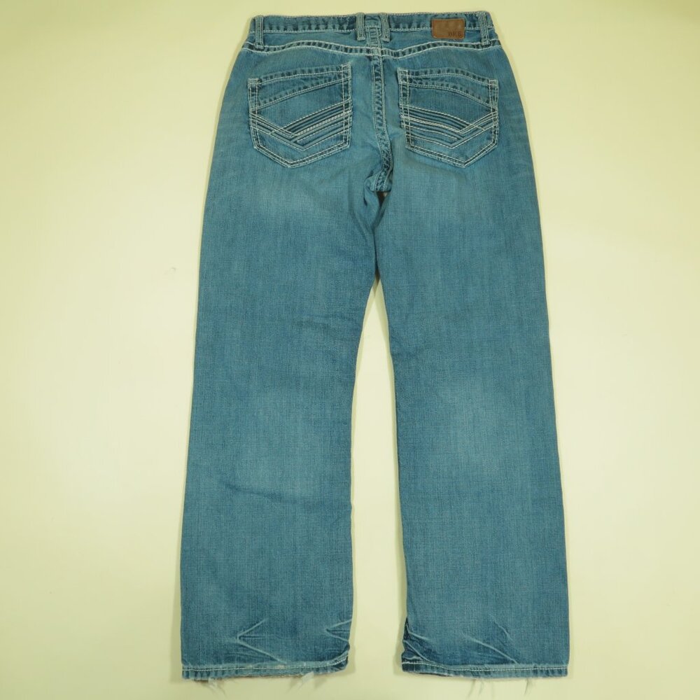 BKE Tyler Jeans Mens 34R Straight Leg Mid Rise Stonewash Blue Denim - Picture 3 of 7